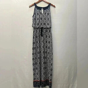EnFocus Studio Blue and White Print Sleeveless Maxi Dress Size 6​​